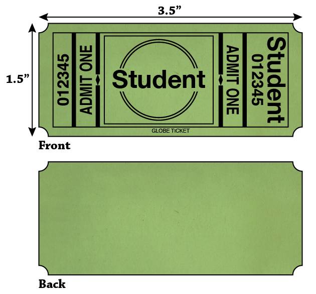 Student Admit One Roll Tickets