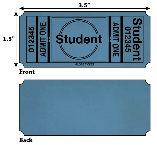 Student Admit One Roll Tickets