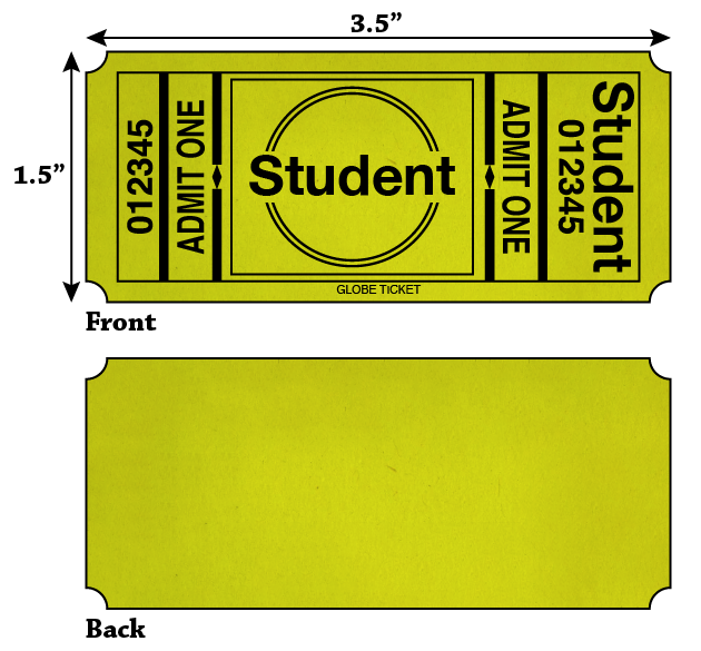 Student Admit One Roll Tickets