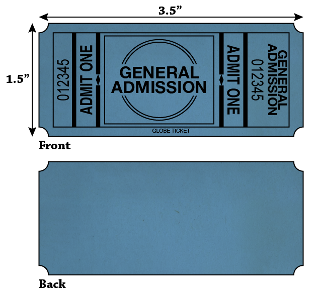 G.A. Admit One Roll Tickets