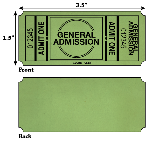 G.A. Admit One Roll Tickets