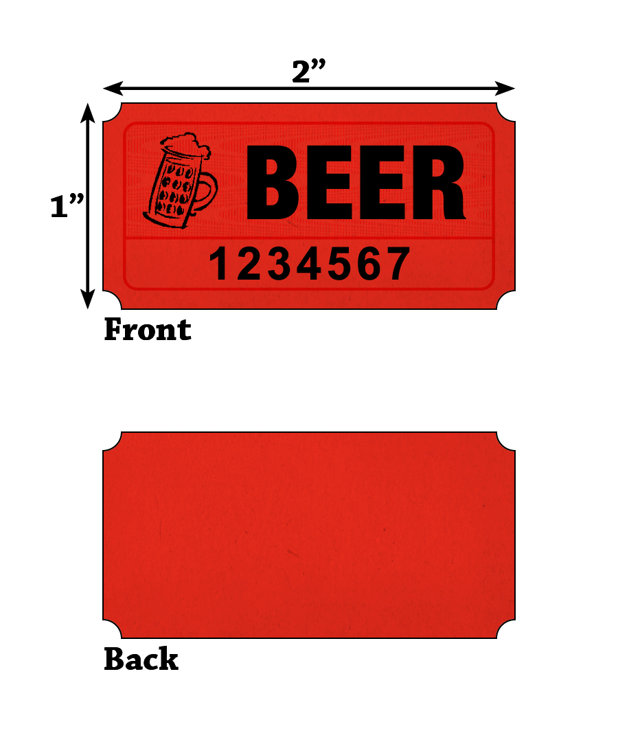 Beer Roll Tickets (1,000/Roll)