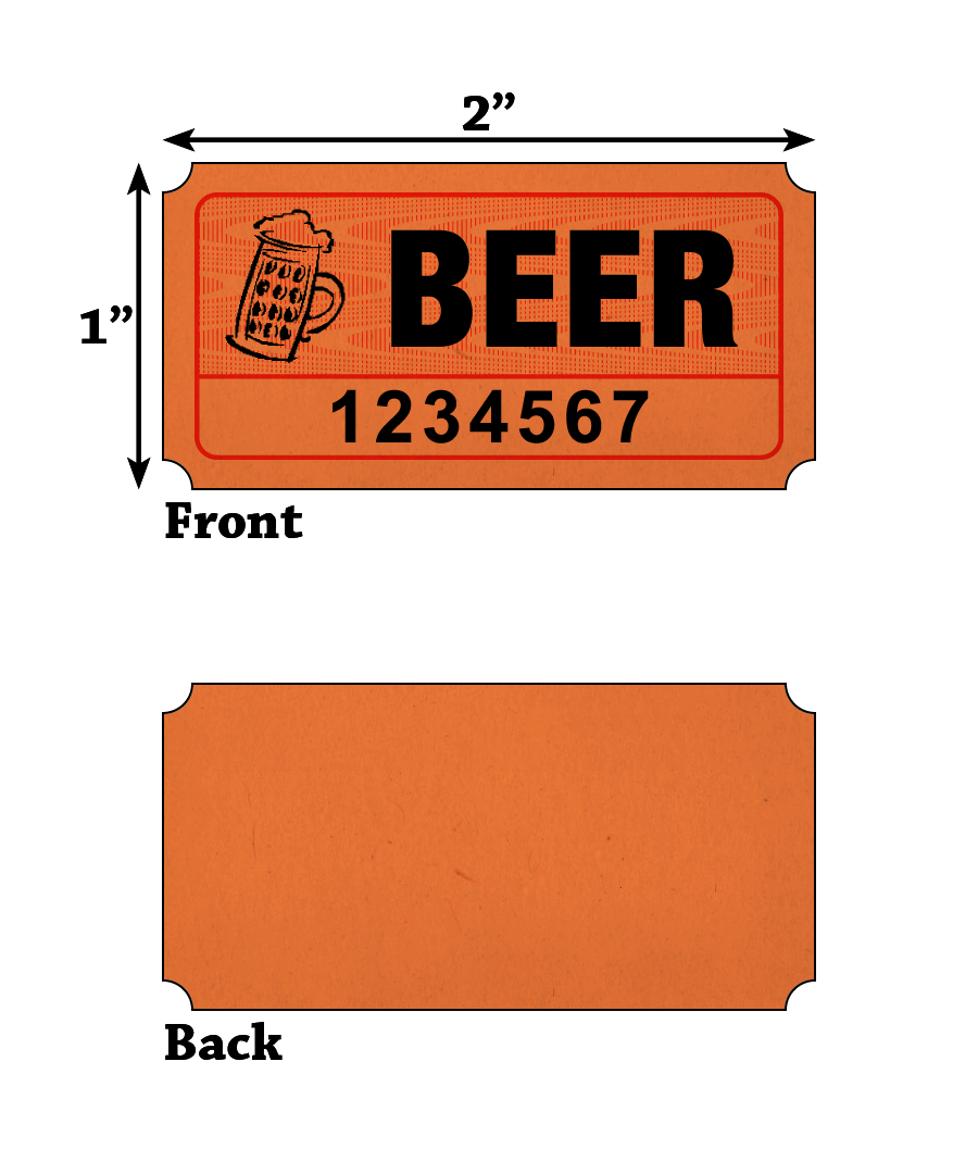 Beer Roll Tickets (1,000/Roll)