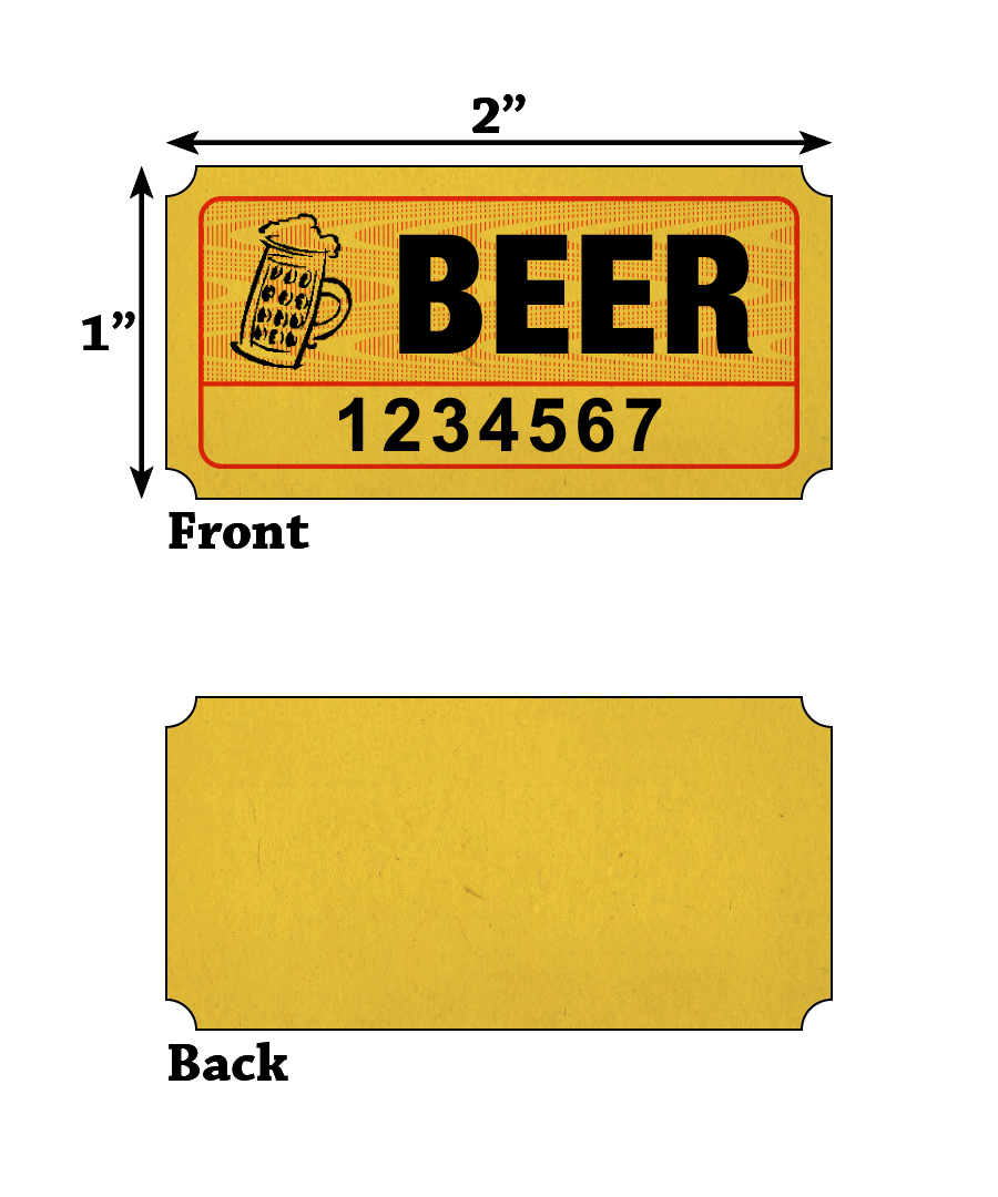 Beer Roll Tickets (1,000/Roll)