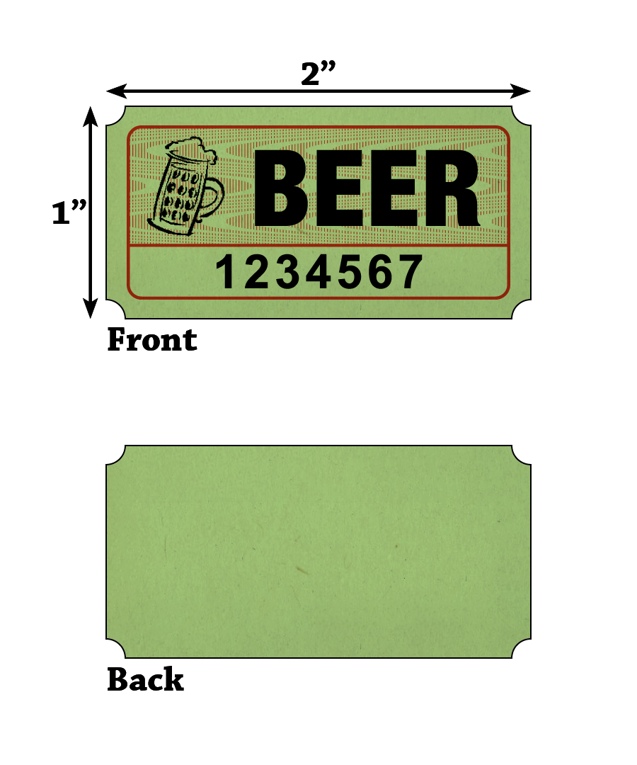 Beer Roll Tickets (1,000/Roll)