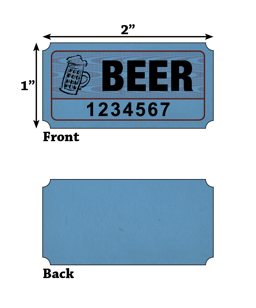 Beer Roll Tickets (1,000/Roll)