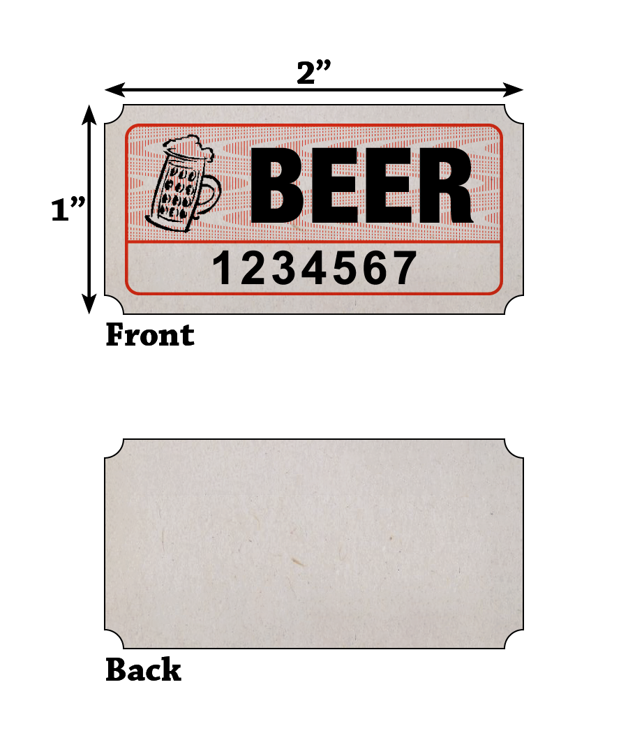 Beer Roll Tickets (1,000/Roll)