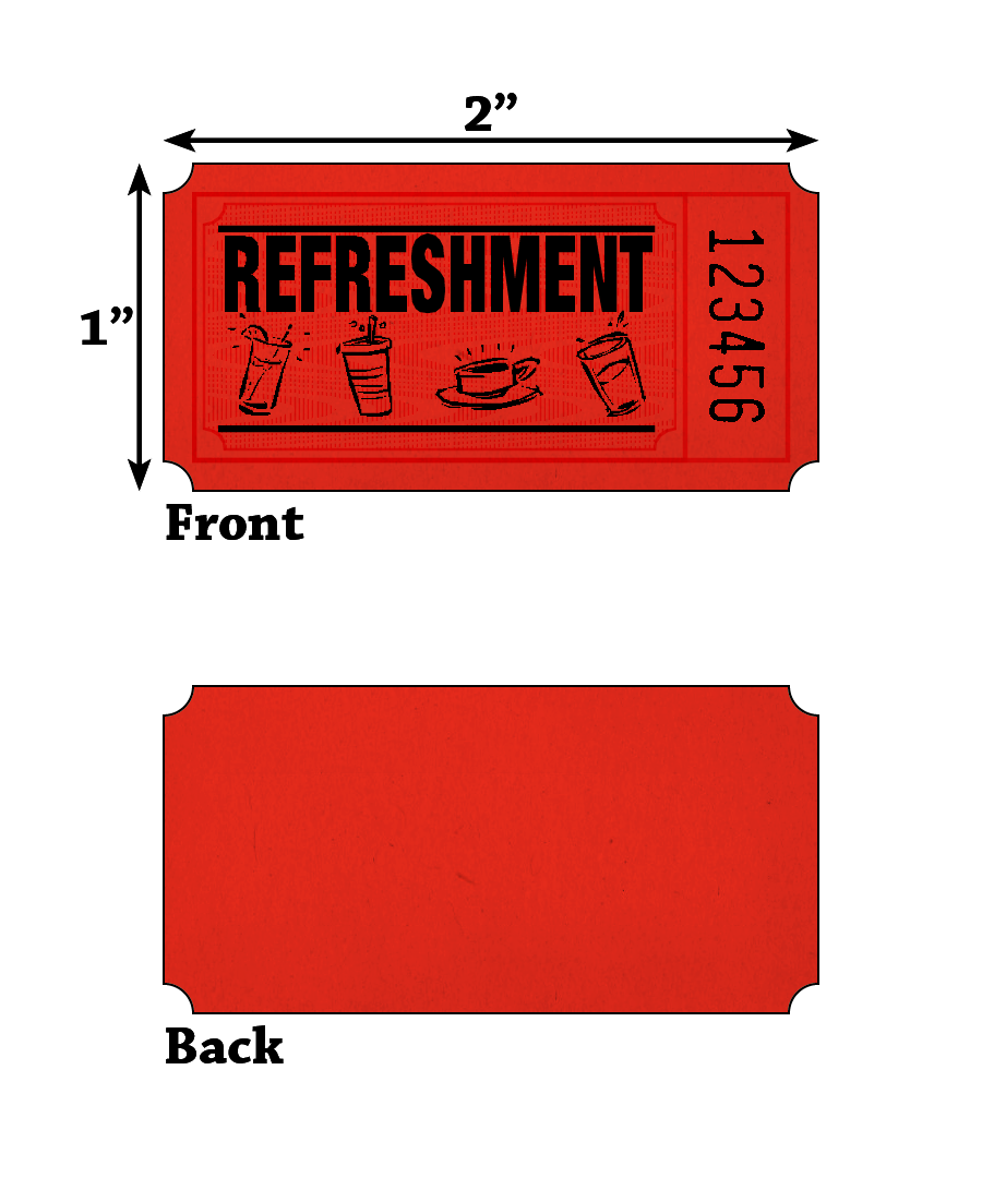 Refreshment Roll Tickets (1,000/Roll)