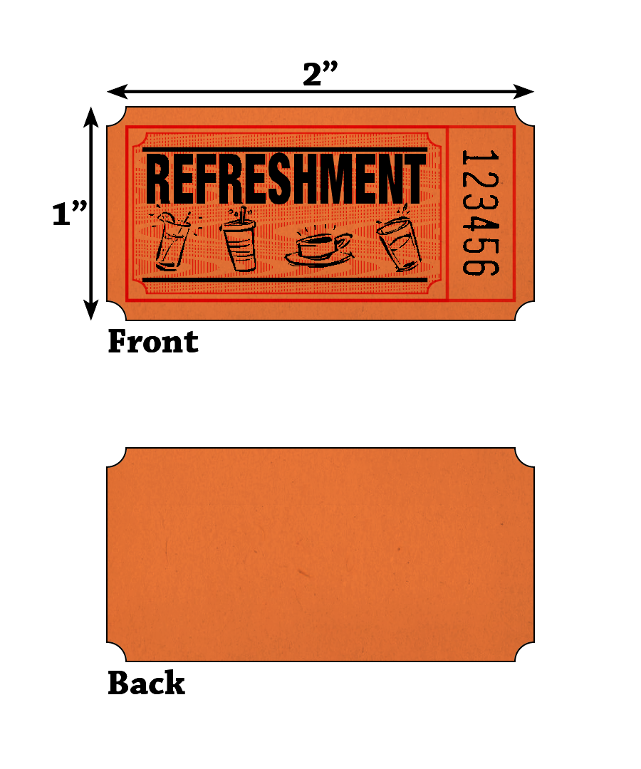 Refreshment Roll Tickets (1,000/Roll)