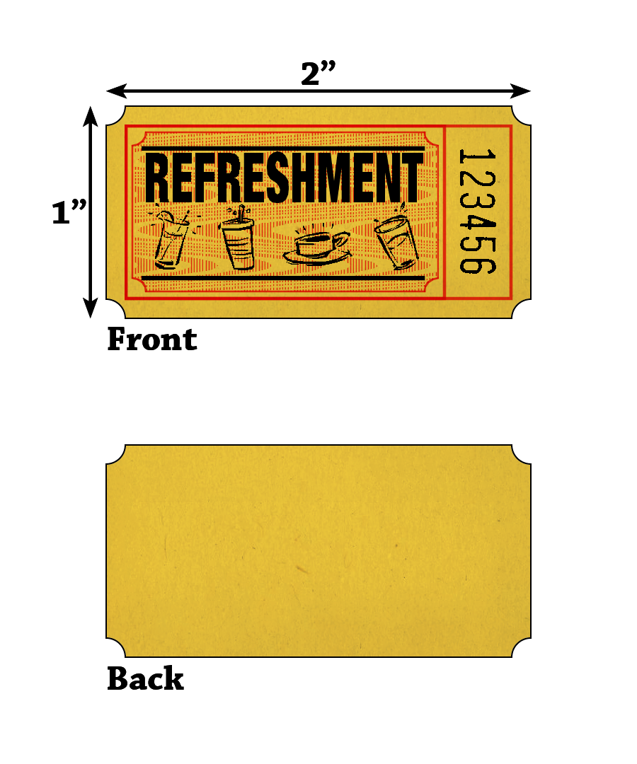 Refreshment Roll Tickets (1,000/Roll)