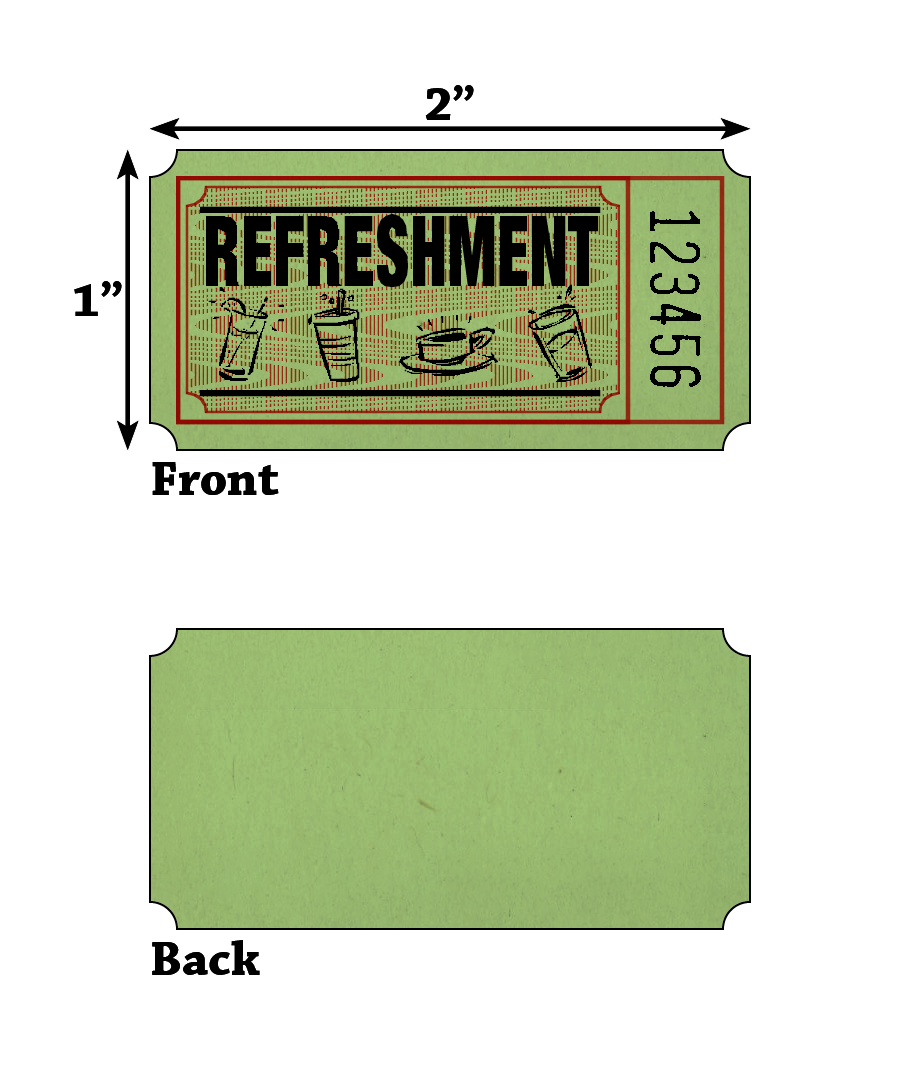 Refreshment Roll Tickets (1,000/Roll)