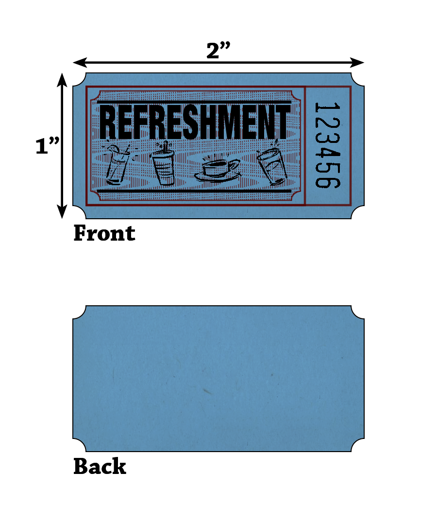 Refreshment Roll Tickets (1,000/Roll)