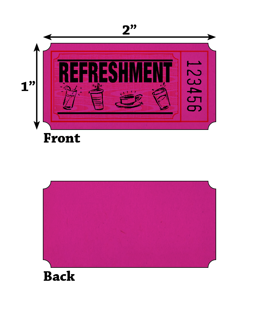 Refreshment Roll Tickets (1,000/Roll)