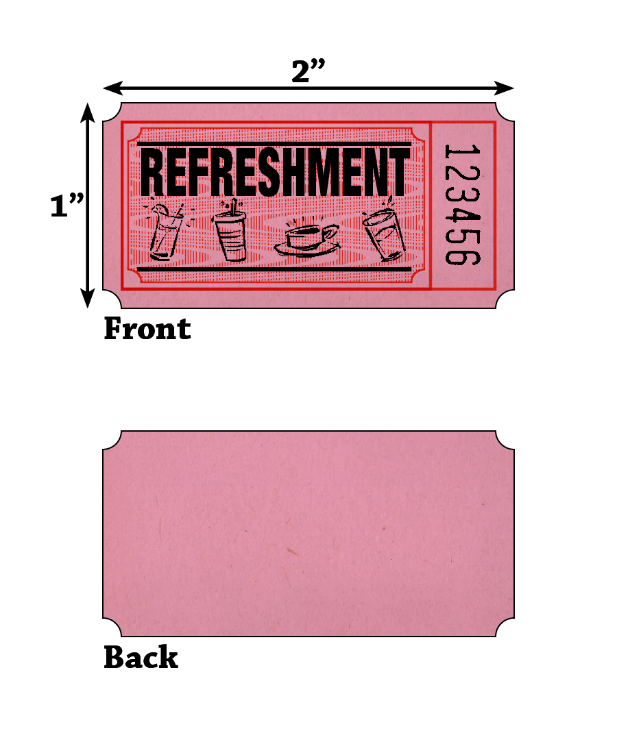 Refreshment Roll Tickets (1,000/Roll)