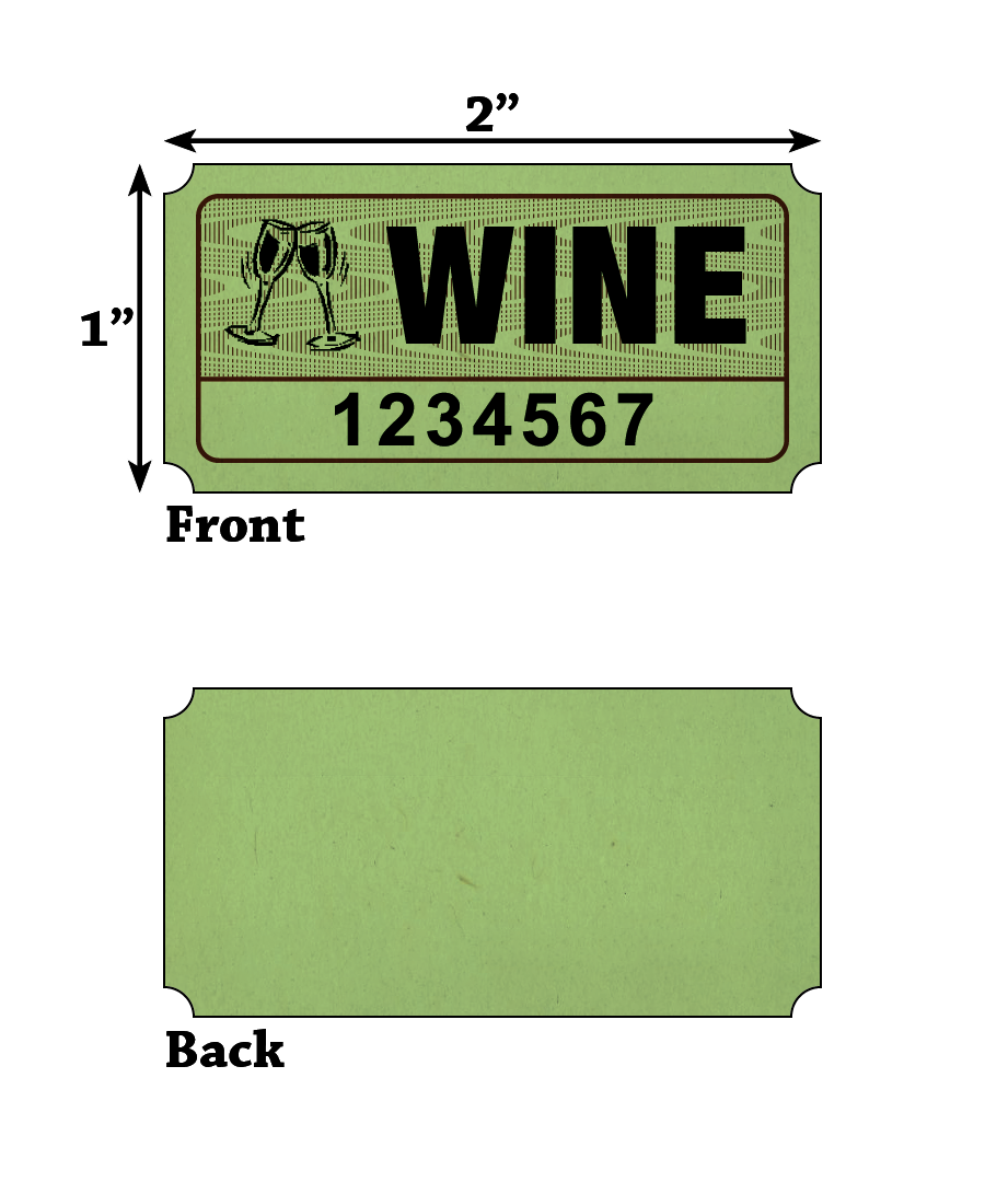 Wine Roll Tickets (1,000/Roll)