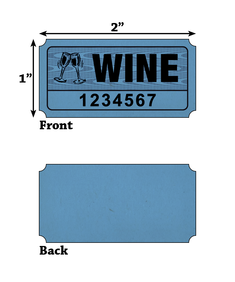 Wine Roll Tickets (1,000/Roll)
