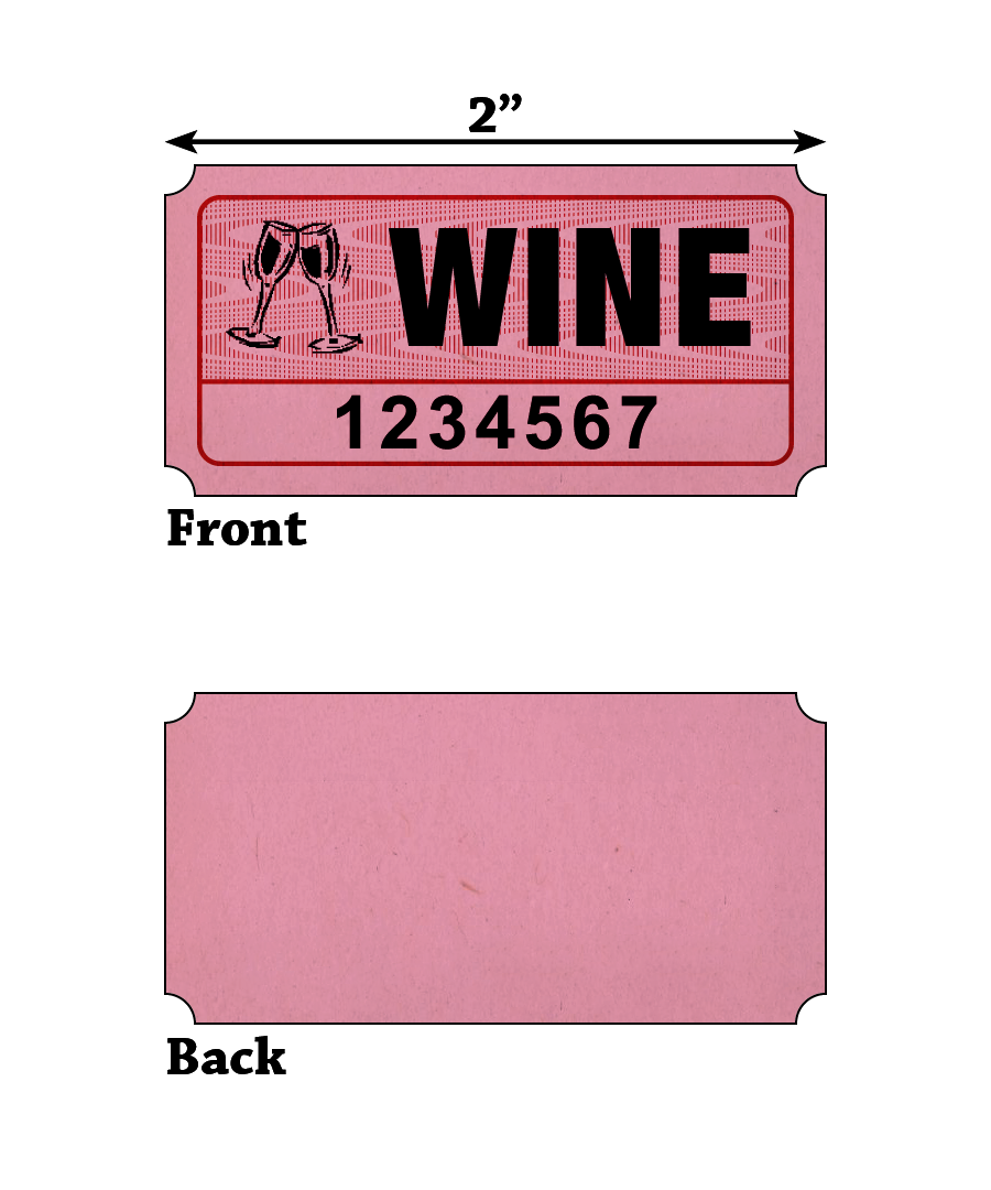 Wine Roll Tickets (1,000/Roll)