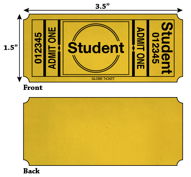Student Admit One Roll Tickets