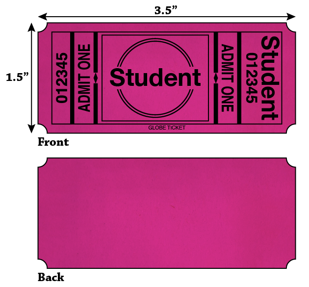 Student Admit One Roll Tickets