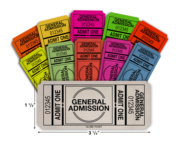 G.A. Admit One Roll Tickets