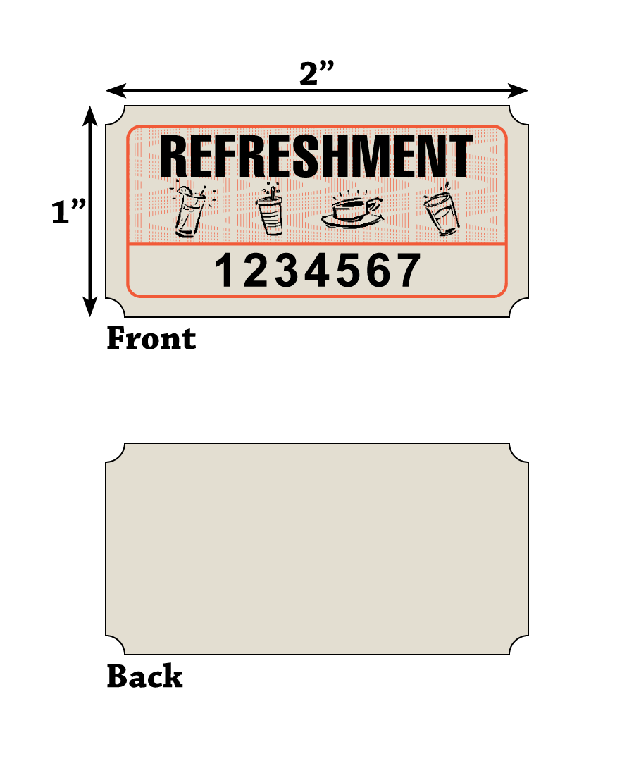 Refreshment Roll Tickets (1,000/Roll)