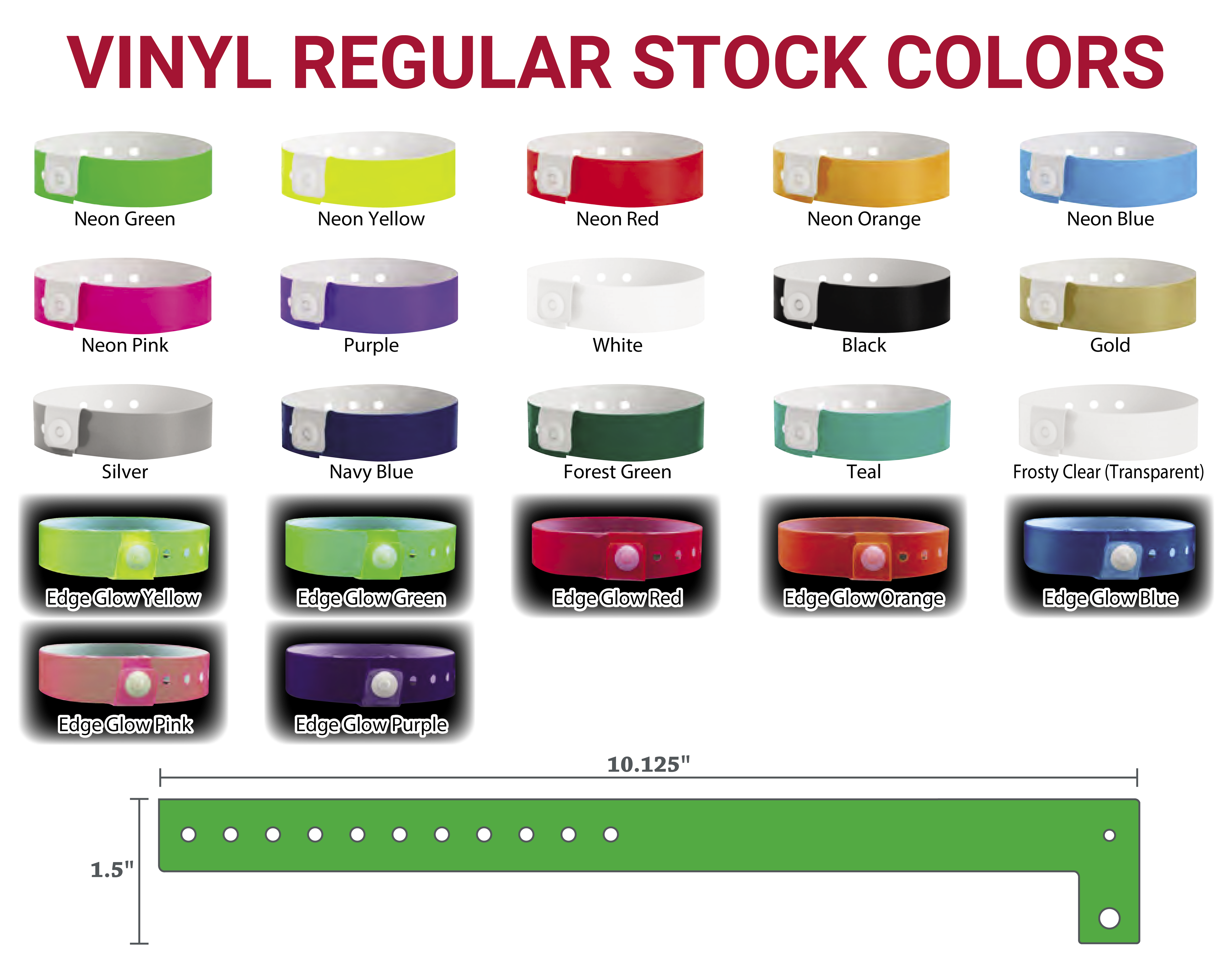 Color wristbands 2025