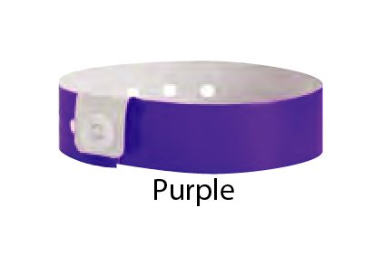 Vinyl &quot;Narrow&quot; Solid Color Wristbands (500/Box)